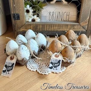 Primitive Eggs Decor Set of 2